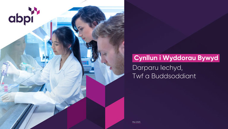 Cynllun i Wyddorau Bywyd Darparu Iechyd, Twf a Buddsoddiant